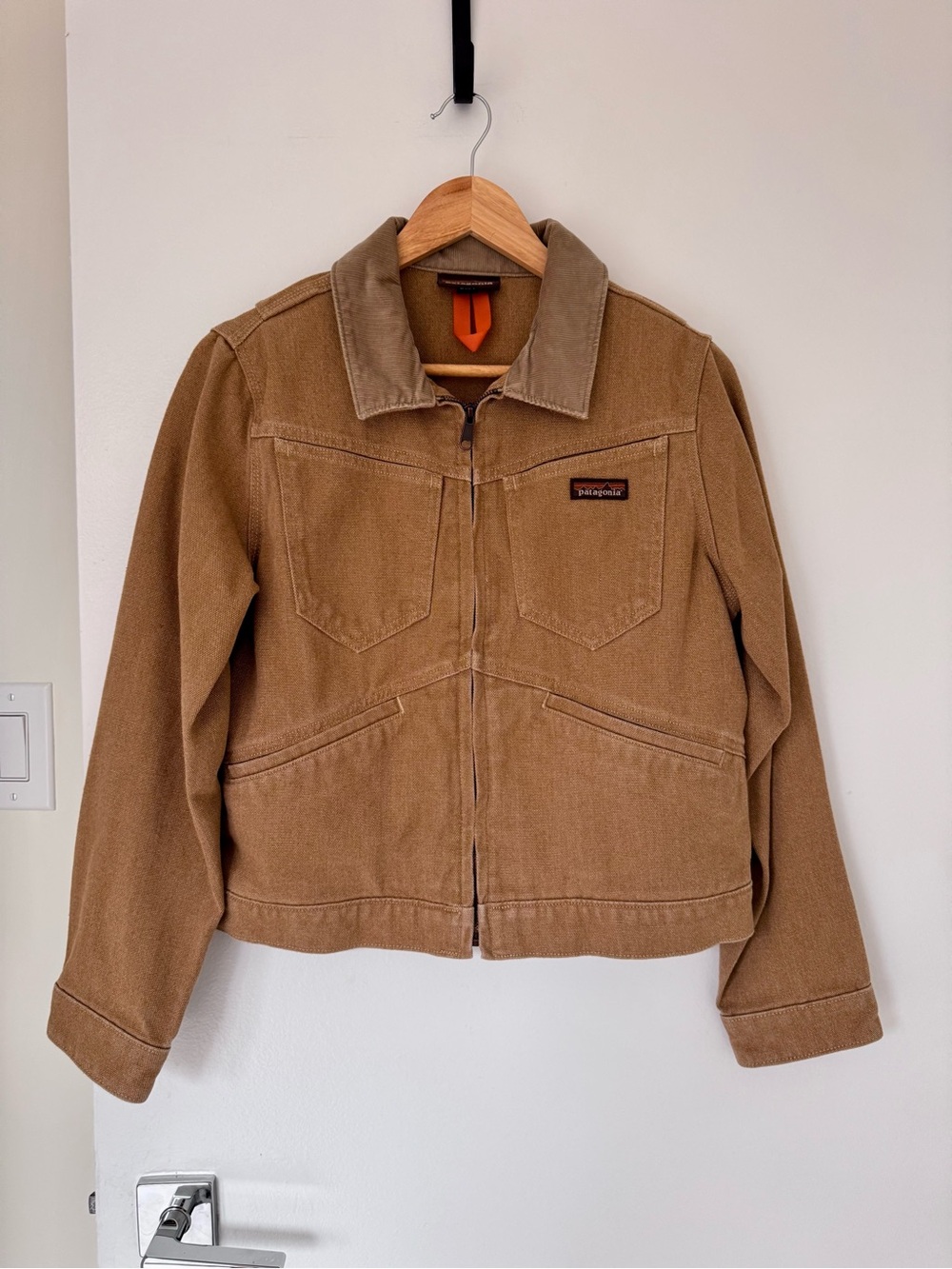 Patagonia Tan Canvas Zip-Front Jacket